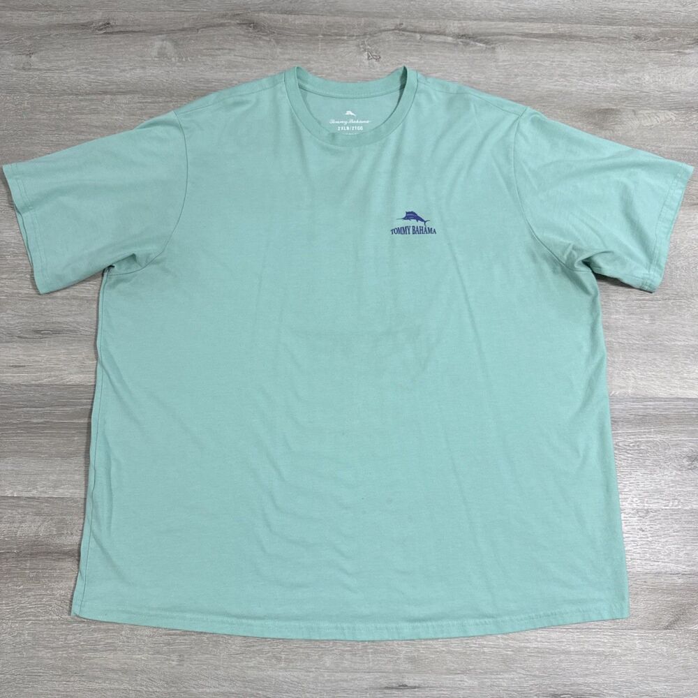 Tommy Bahama Shirt Men’s 2XLB Big Aqua I Need A Timeout Beach Marlin Tropical